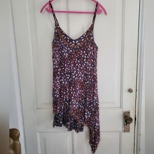 Free People One Asymetrical Tunic With Sequin Trim And Accents